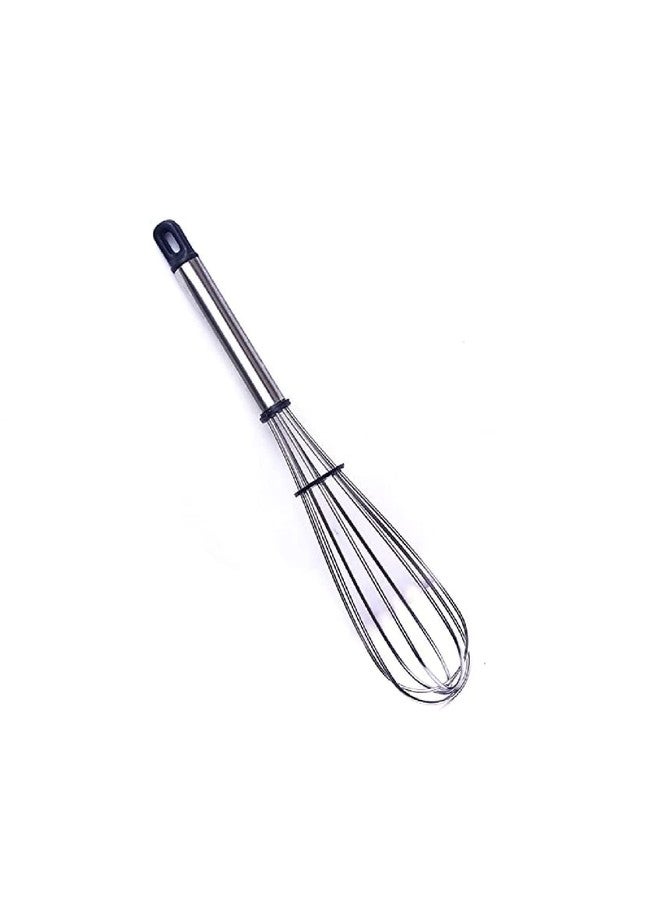 Dynore Stainless Steel Mini Kitchen Whisk, Egg Beater, Blending, Beating, Stirring Multi Utility Whisk-Silver - Image 1